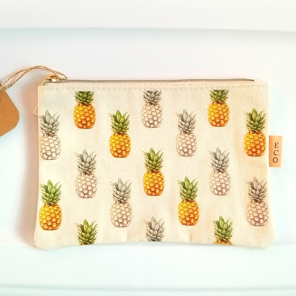Pineapple Canvas Cosmetic Bag - Picture 2 of 6